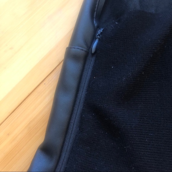 Zara Faux Leather V neck Dress Size S - Picture 4 of 7